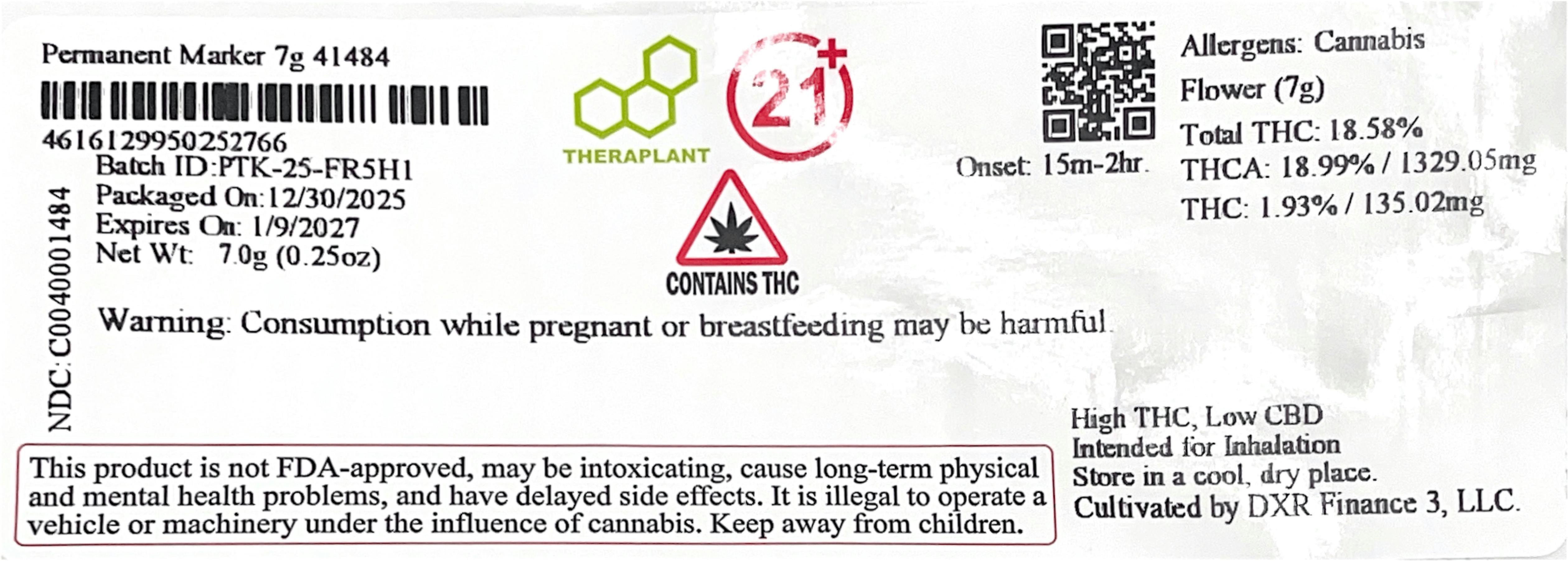 Permanent Marker | Big Buds | 7g by Theraplant