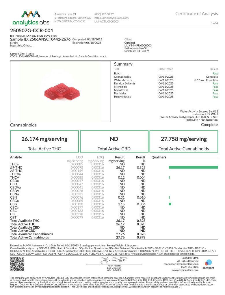 Raspberry Gummies | Gummies | 10pk | 30mg/ea by Curaleaf