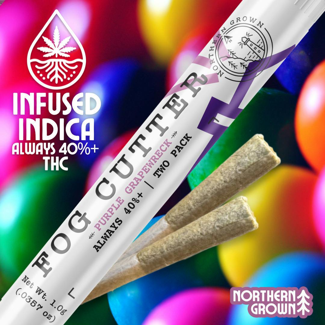 Purple Grapewreck | Infused Joints | 0.5g | 2pk at Cannabis Cured Recreational Weed Dispensary Thomaston