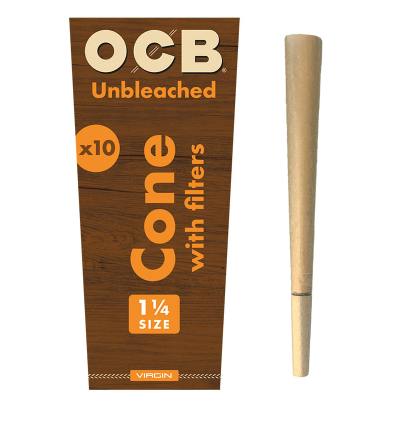 Virgin Unbleached Cones 1 1/4 | 10-Pack | Accessories | Rolling Papers