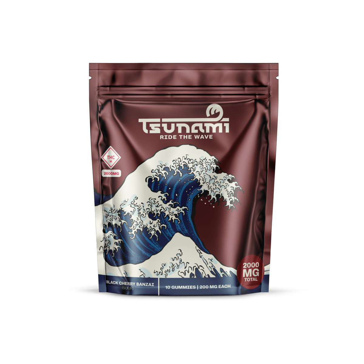 Tsunami | Gummies | Black Cherry Banzai | Gummies | 10pk | 200mg/ea