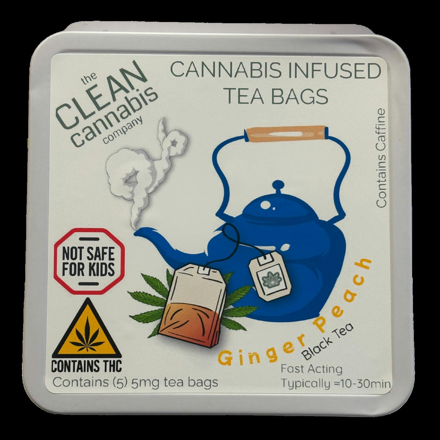 Ginger Peach Tea | 5pk | 5mg/ea at Sunkissed Farm Dispensary
