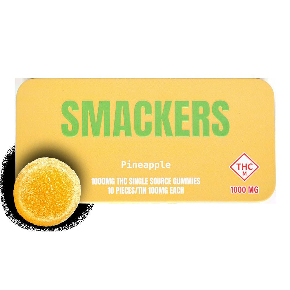 Smackers - Pineapple- 1000mg - - Gummies | Gummies | 10pk | 100mg/ea