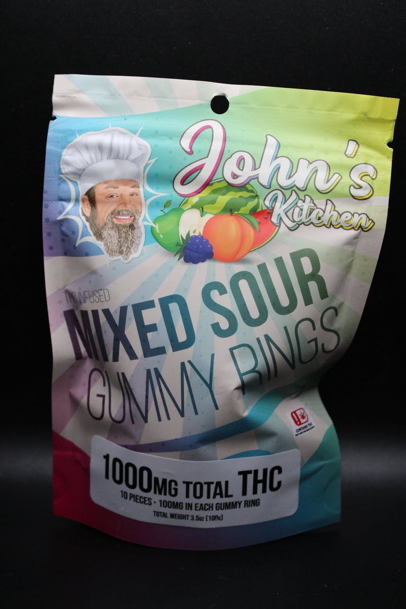 Sour Mixed Flavor Gummy Rings | Gummies | 10pk | 100mg/ea by JKJ Processing