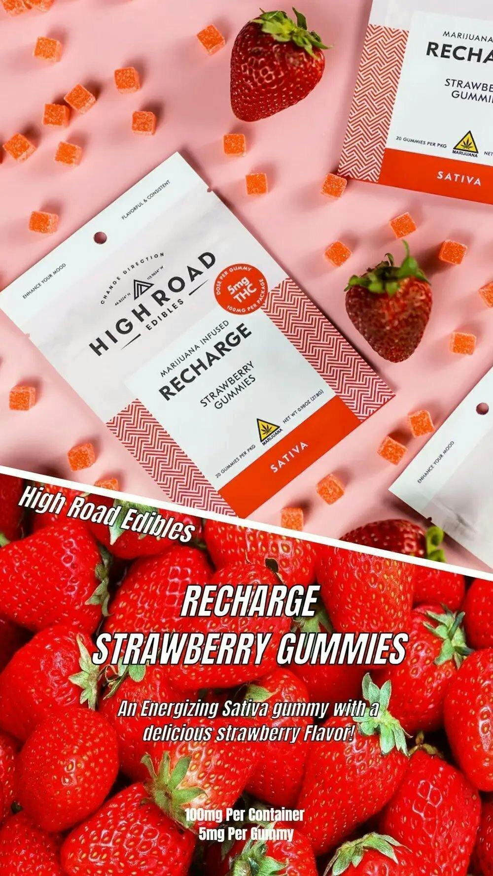 Recharge Strawberry Gummies | Gummies | 20pk | 5mg/ea by High Road