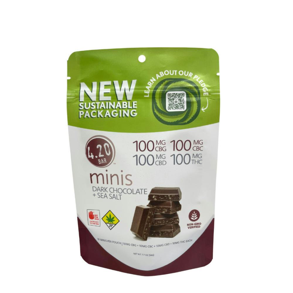 1:1:1:1 CBC:CBD:CBG Dark Chocolate Sea Salt Minis | Chocolates | 10pk | 10m