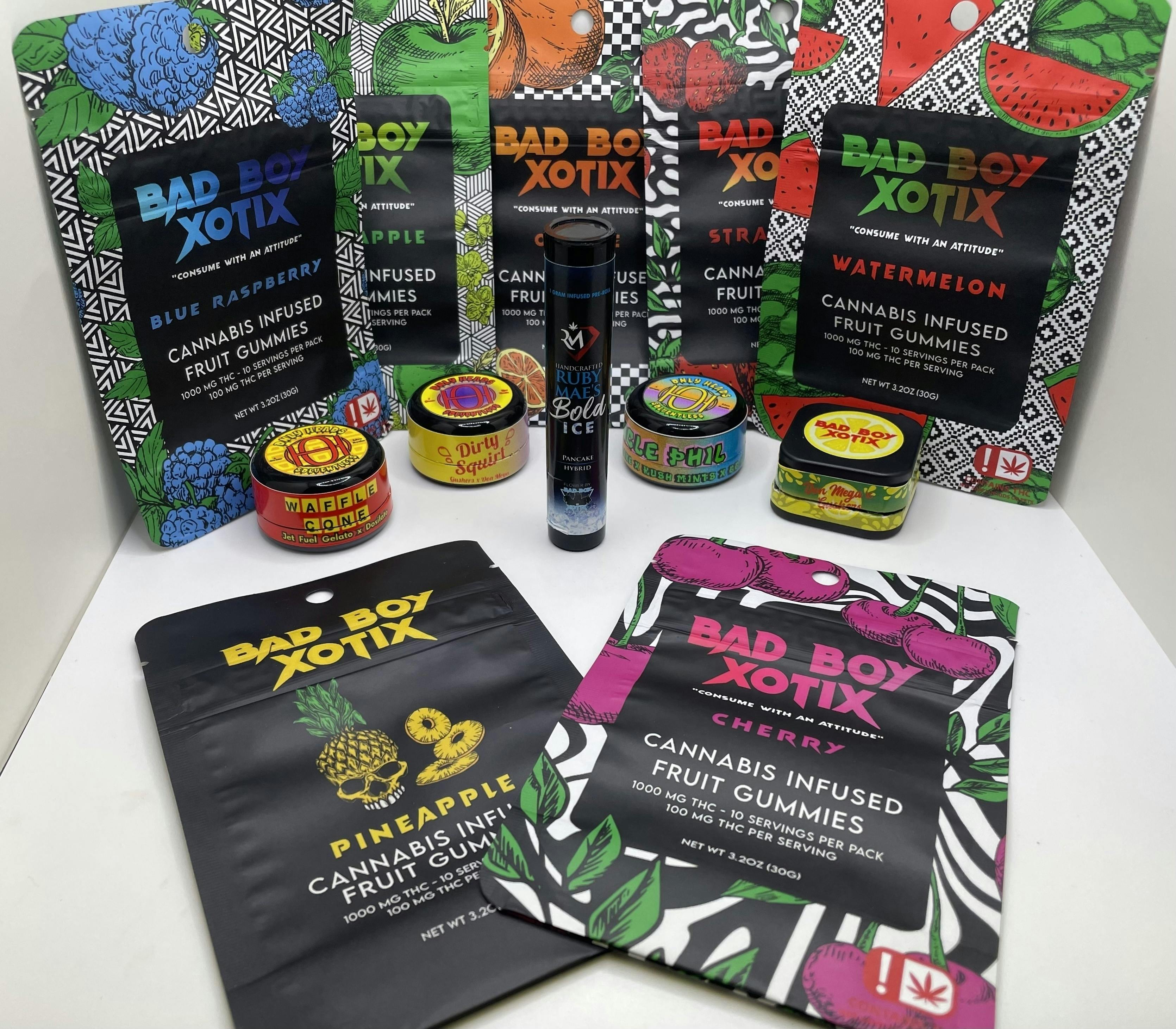 Bad Boy Xotix - Green Apple - Gummies - 1000 mg | Gummies | 10pk | 100mg/ea