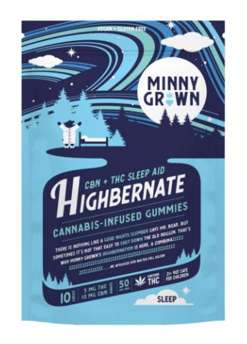 Highbernate - 5mg THC + 10mg CBN Gummies - Minny Grown | Gummies | 10pk | 5 at Green Apple Cannabis