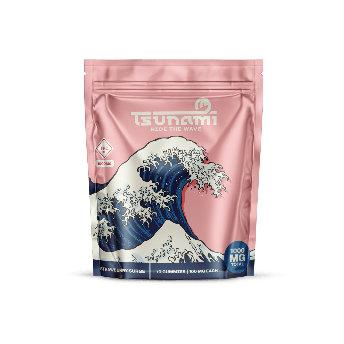 Tsunami | Gummies | Strawberry Surge 1000mg | Gummies | 10pk | 100mg/ea