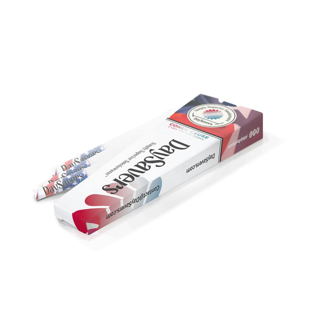 AMERICAN FLAG KING SIZE CONE - One Size - 3 Pack | Accessories