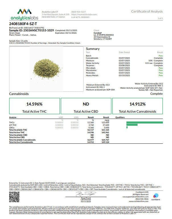 Slapz | Ground | 3.5g by Curaleaf