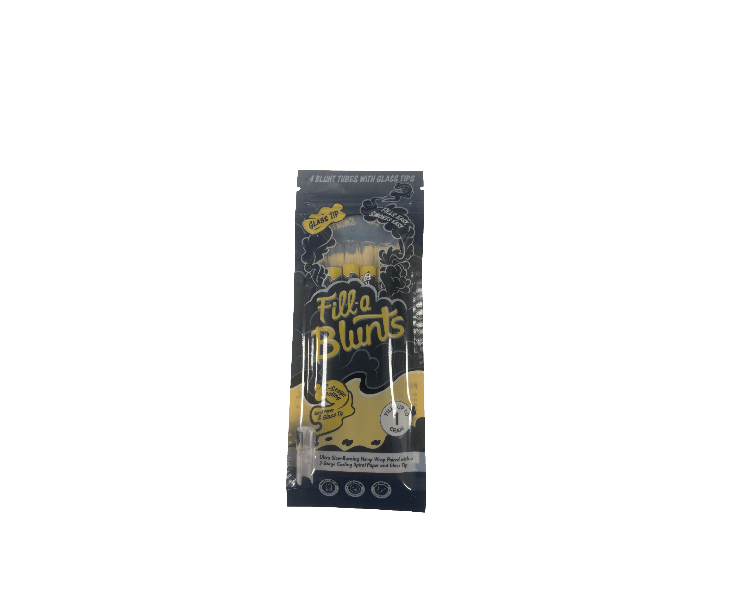 Fill-a Blunt - Hemp Wrapped Blunt Tubes 4pk - Glass Filter - 1g | Accessori