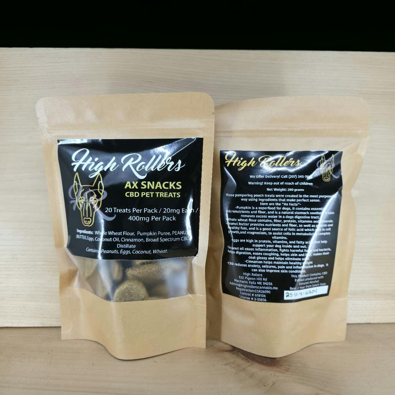High Rollers CBD🐶 Dog Treats🦴 20mg per piece 400mg total: Baked Goods