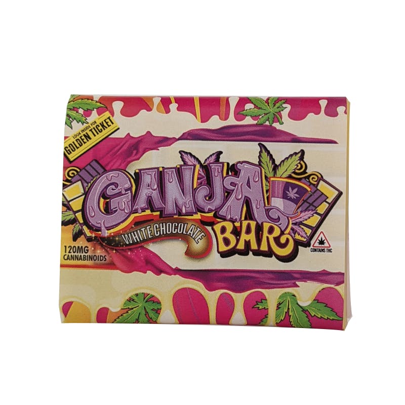 White Chocolate Ganja Bar 120mg - Ganja Candy Factory | Chocolates | 10pk |