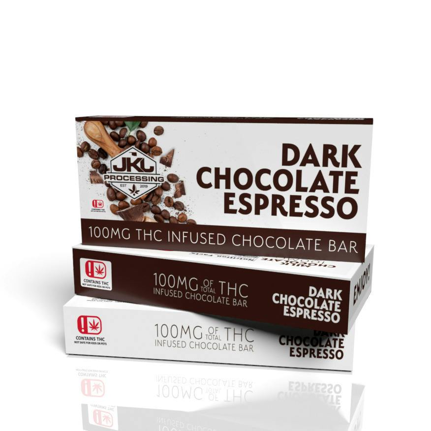 JKJ | Chocolate Bar | Dark Chocolate Espresso | Chocolates | 100mg/ea at Nova Cannabis of Marietta