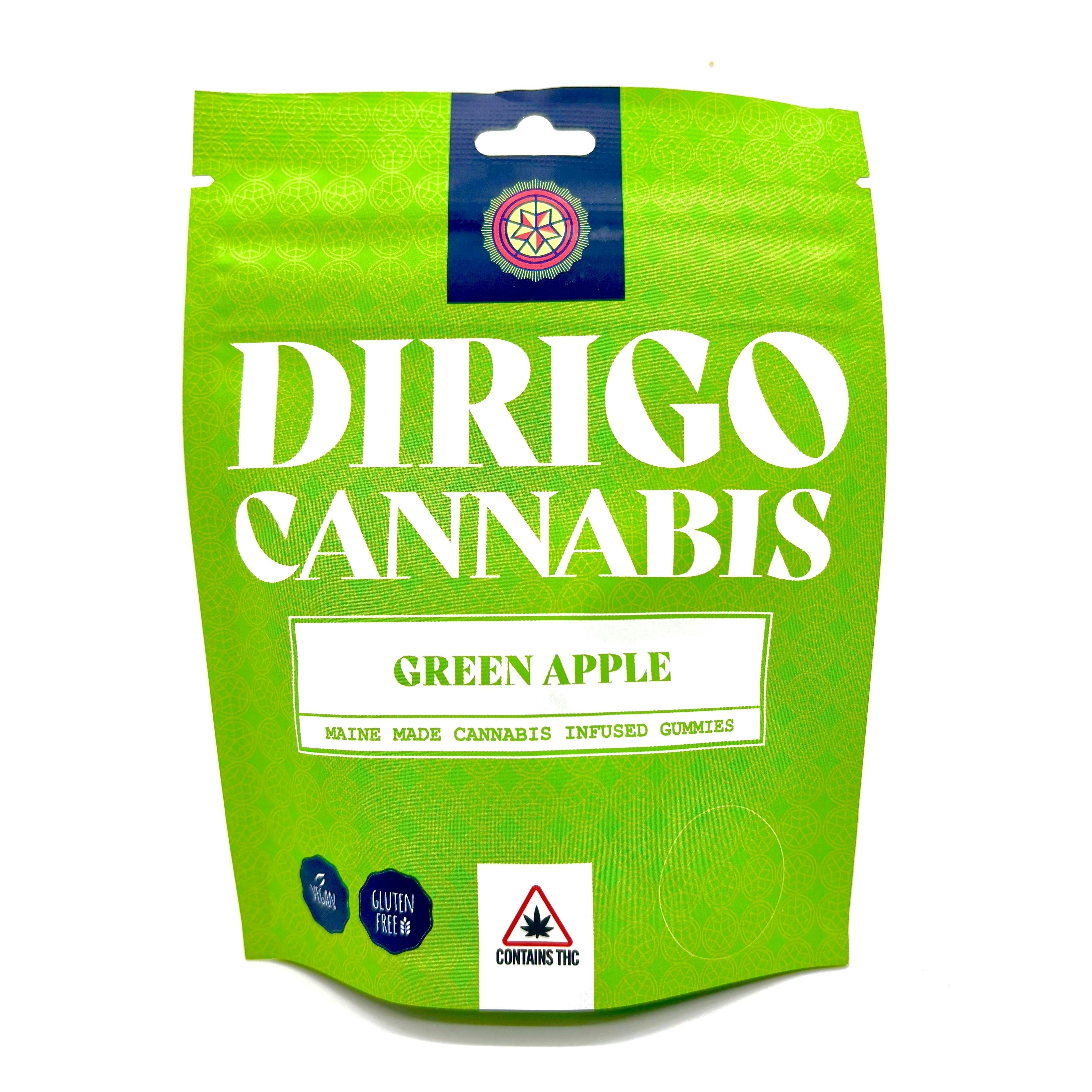 1000mg Green Apple | Dirigo Cannabis | Gummies | 20pk | 1000mg/ea