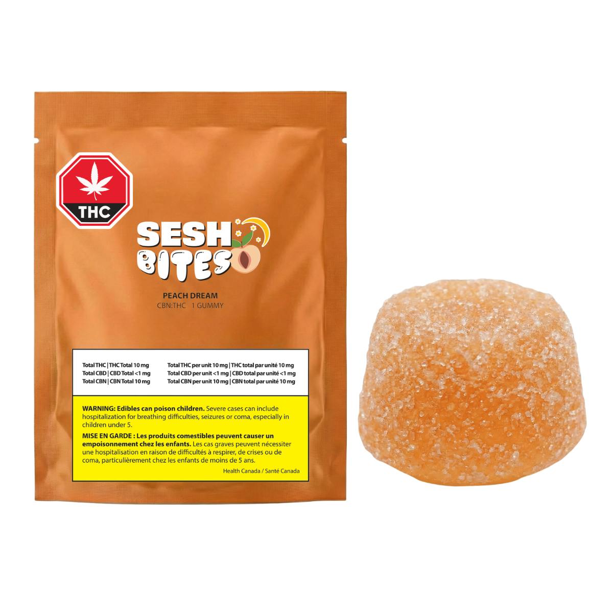 Peach Dream Bites | Gummies | 10mg/ea