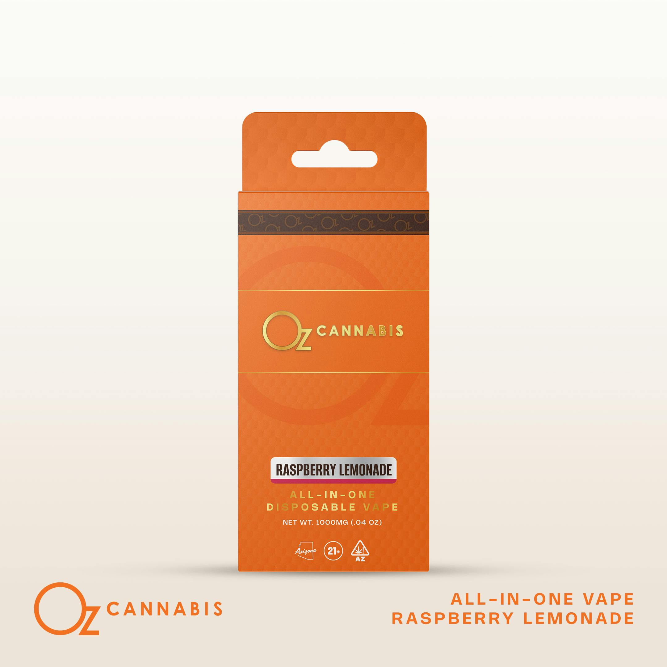 Raspberry Lemonade | Disposable | 1g by OZ Cannabis