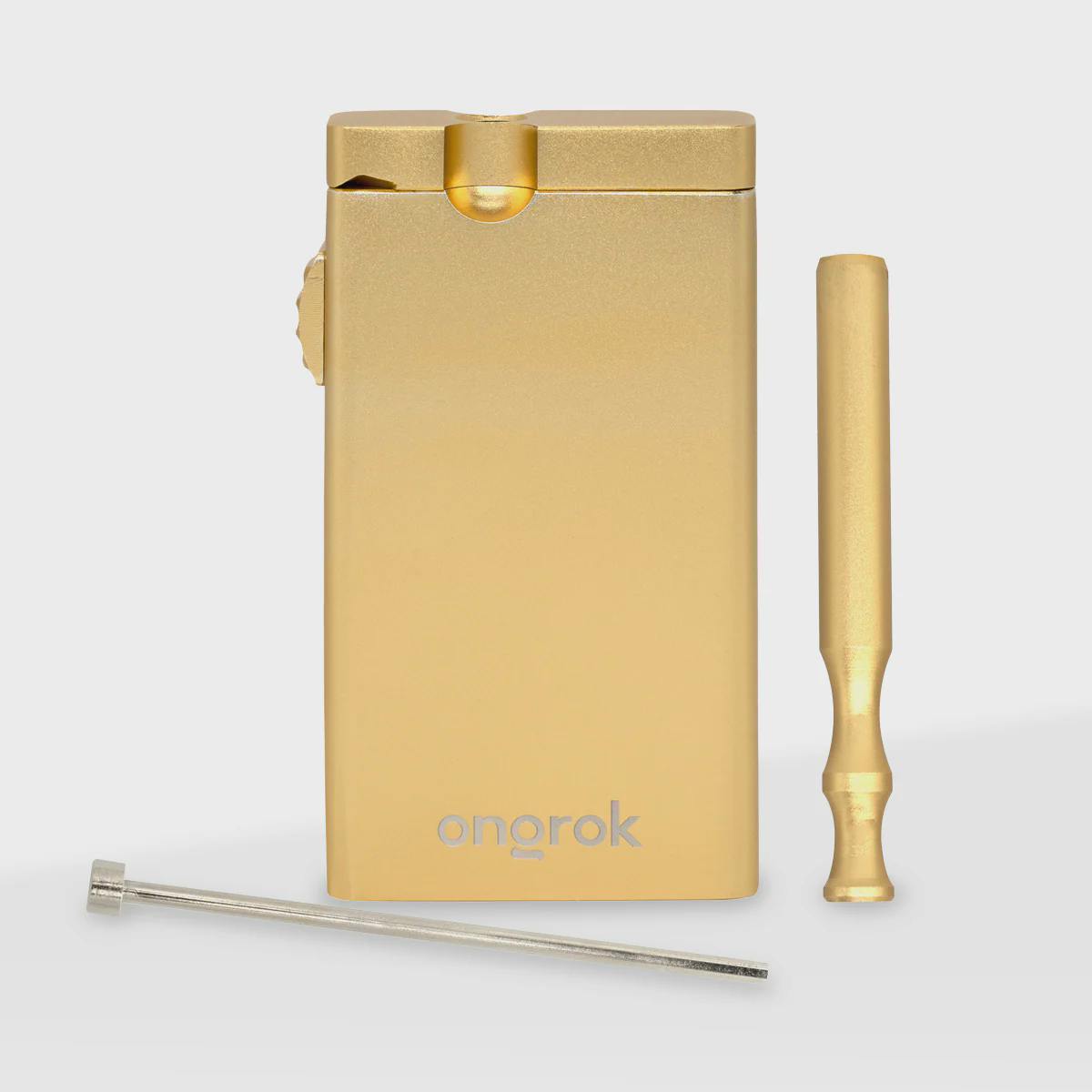ONGROK Dugout One-Hitter Pipe 3.25" - Aluminum (Gold) | Accessories