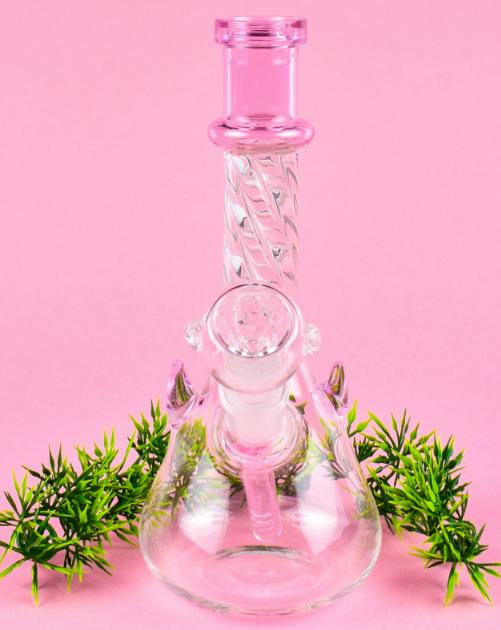 Infernal Pink Helix Bong W/ 14Mm Bowl | Bongs