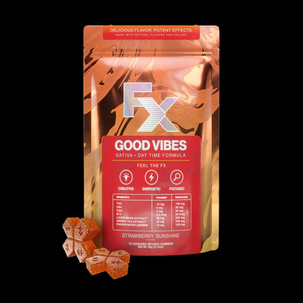 Good Vibes Strawberry Sunshine | Gummies | 10pk | 10mg/ea