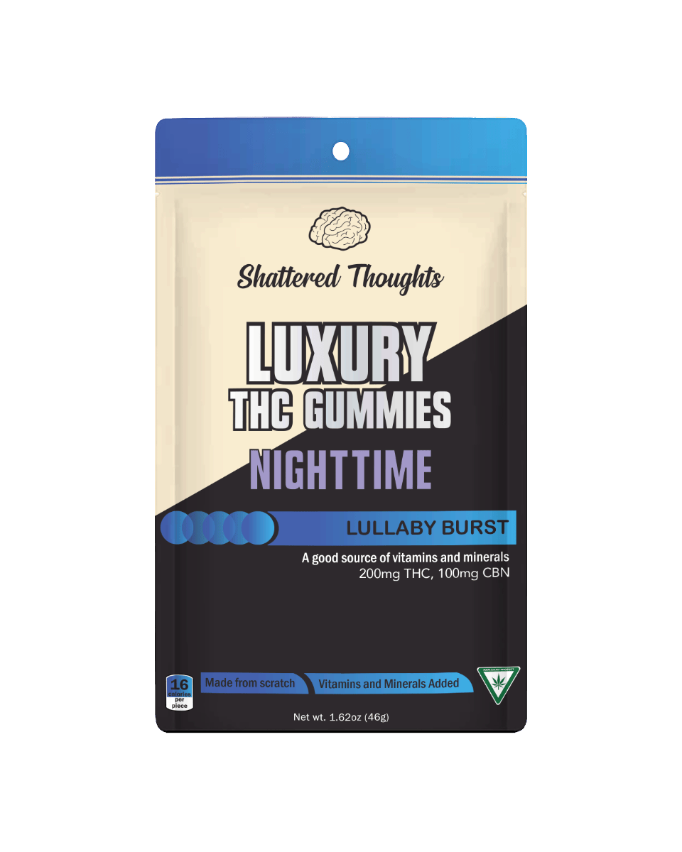 Lullaby Burst Nighttime Gummies | 2:1 THC:CBN | 200mg | 10ct | 20mg/ea by Shattered Thoughts
