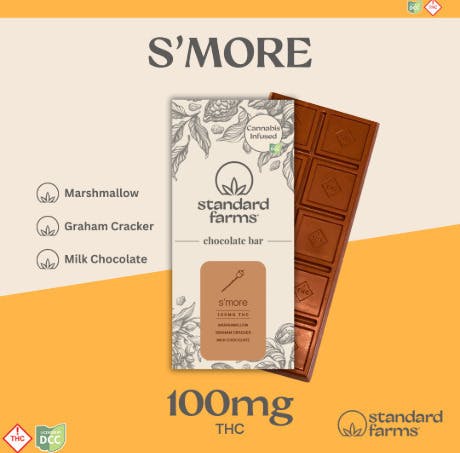 S'mores Milk Chocolate Bar | Chocolates | 10pk | 10mg/ea by Standard Farms