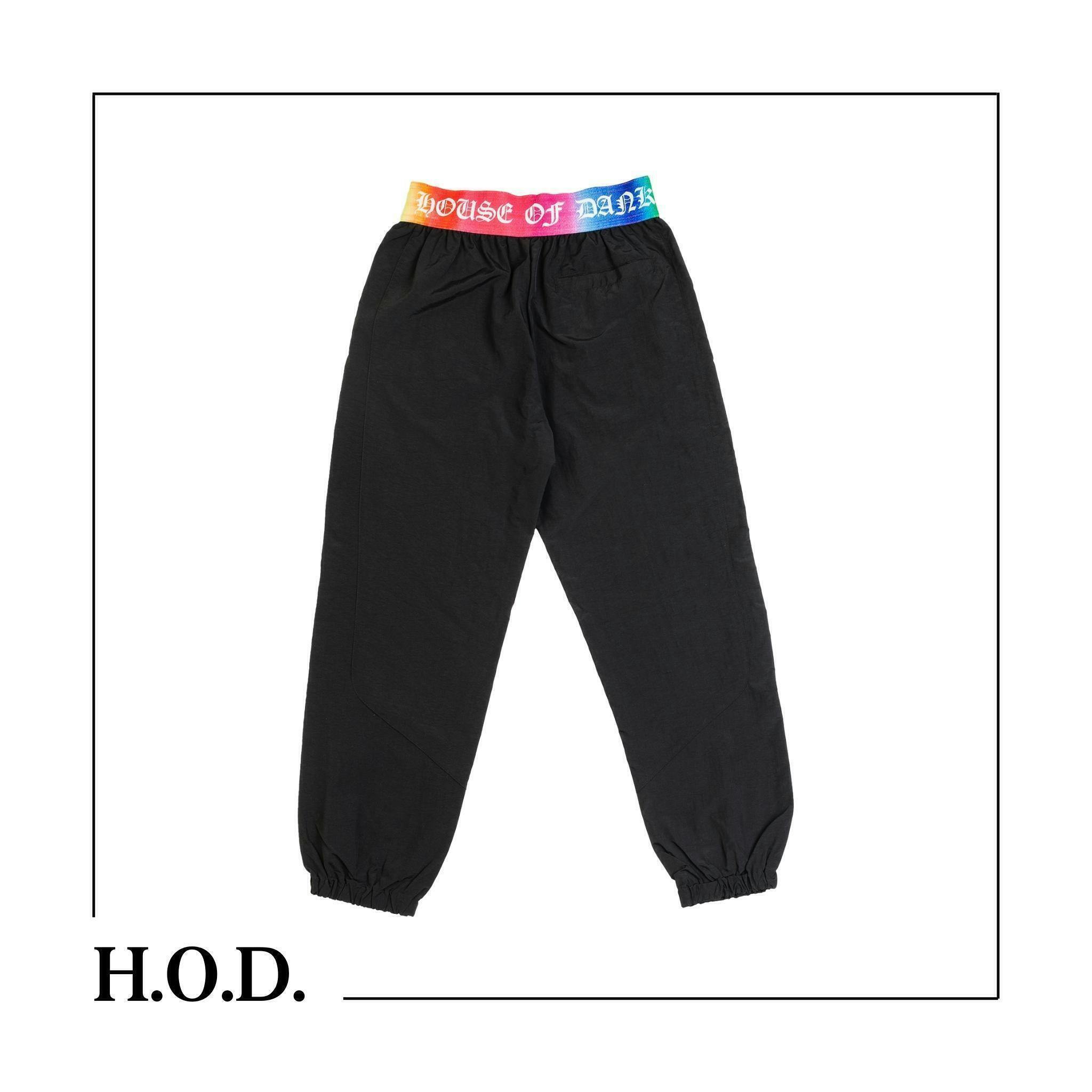 H.O.D. x Tie High Black Banners Nylon Pants XS | Apparel