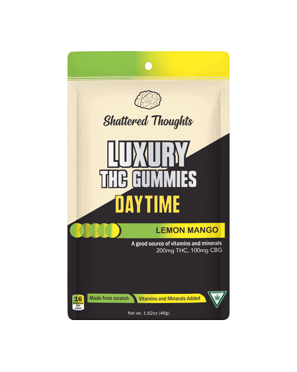 Lemon Mango Daytime Gummies | 2:1 THC:CBG | 200mg | 10ct | 20mg/ea by Shattered Thoughts