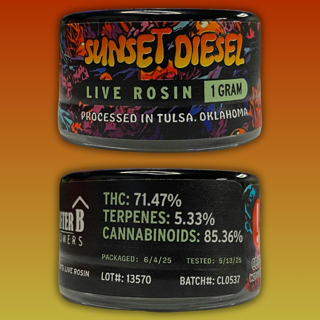 Sunset Diesel | Solventless | Rosin | 1g
