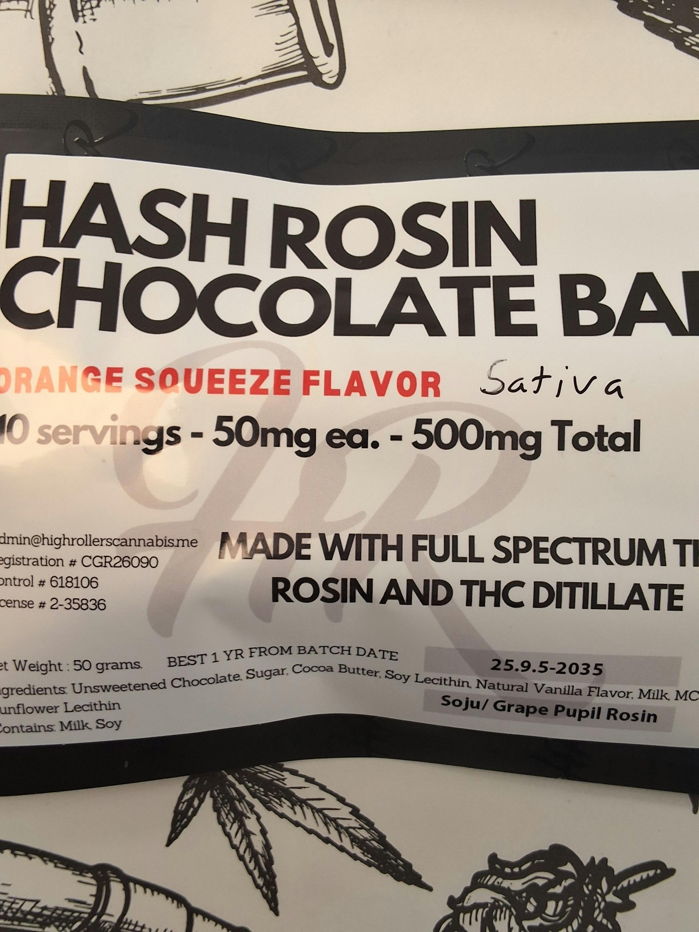 Orange Squeeze Chocolate Bar | Chocolates | 10pk | 50mg/ea