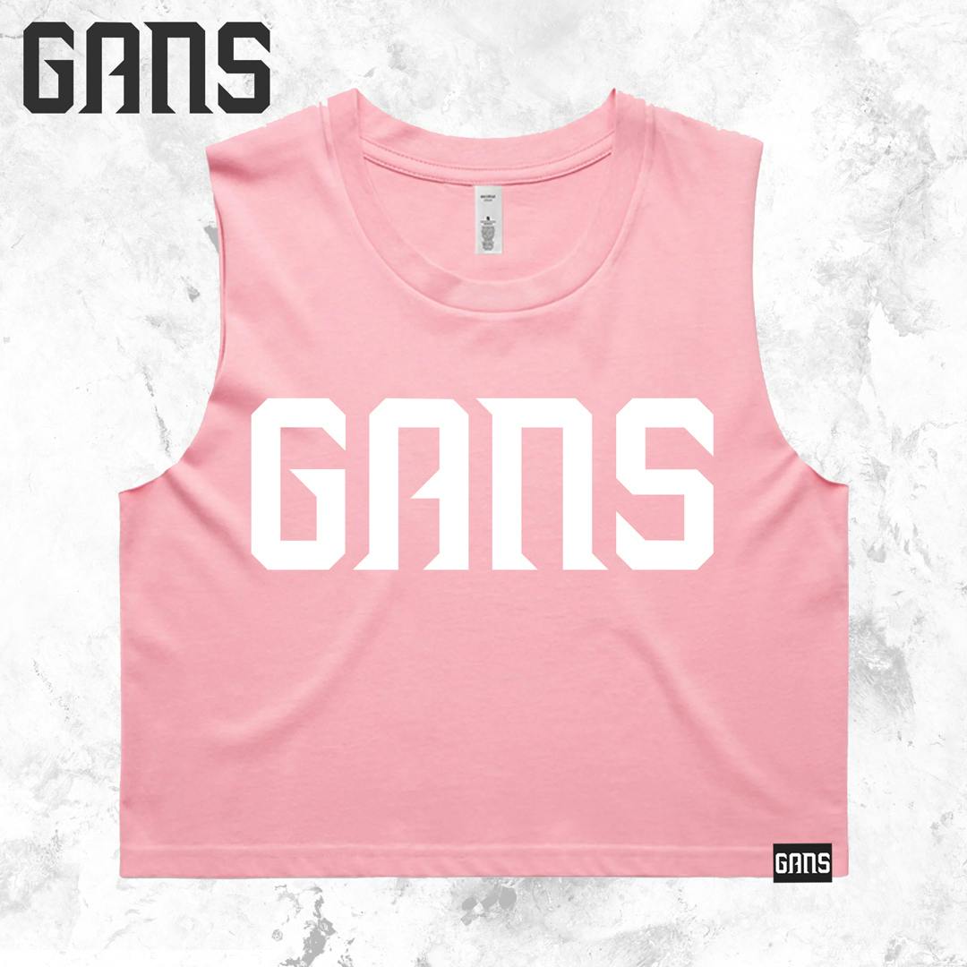 GANS - White on Pink Tank Top (S) | Apparel