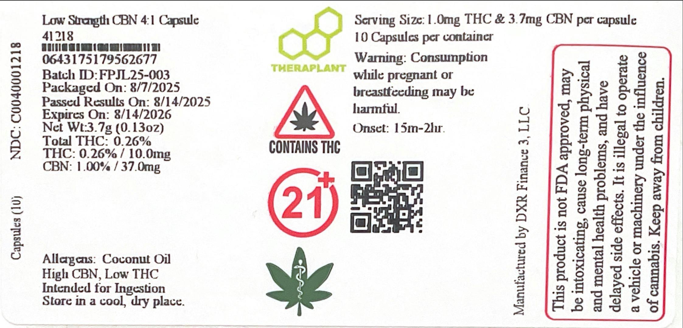 Therapeutics | Capsules | 3.7g