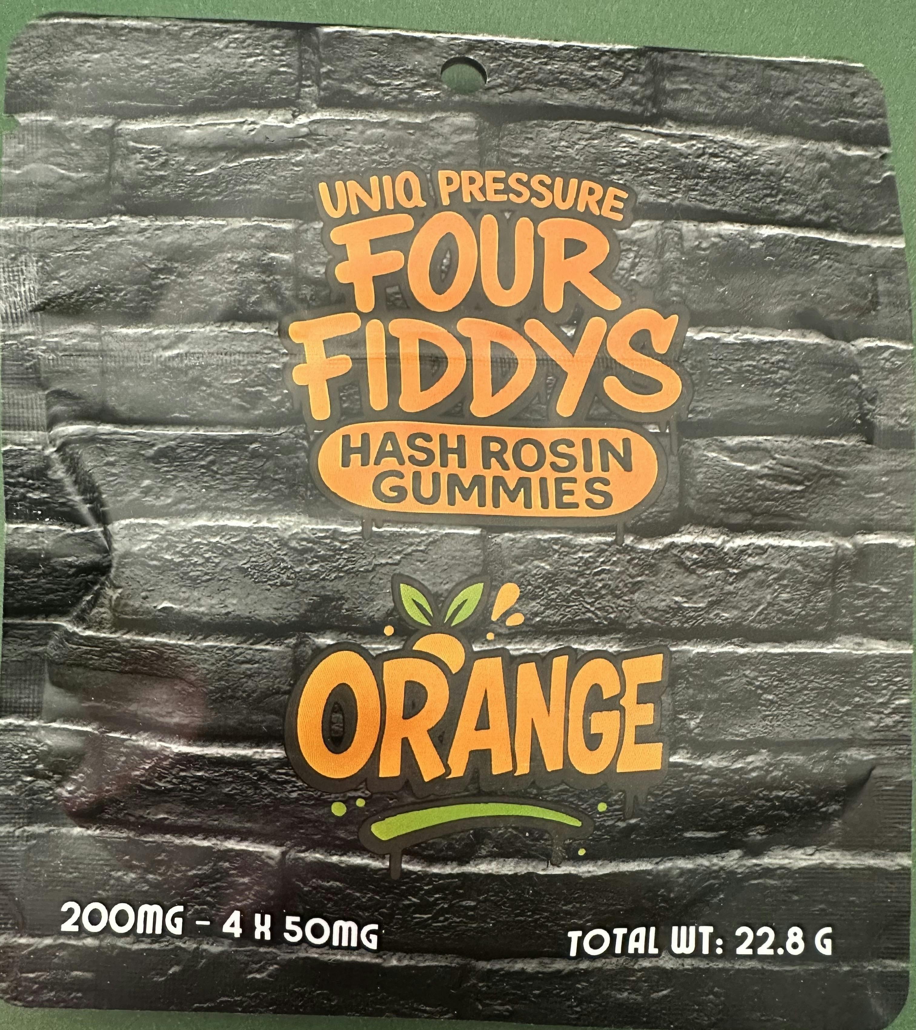 Orange Hash Rosin Gummies | Gummies | 4pk | 46.69mg/ea