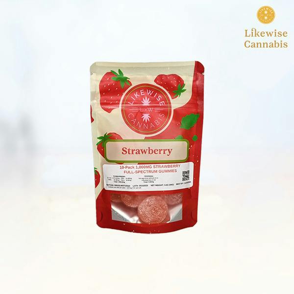 10-PACK 1000MG STRAWBERRY GUMMIES - LIKEWISE | Gummies | 10pk | 100mg/ea