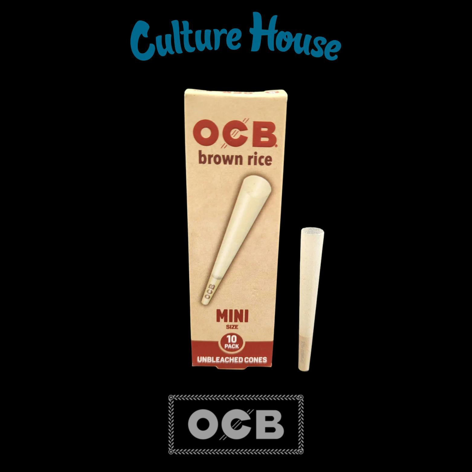 OCB Brown Rice Cones Mini Size | 10pk | Accessories at The Stash & Co.