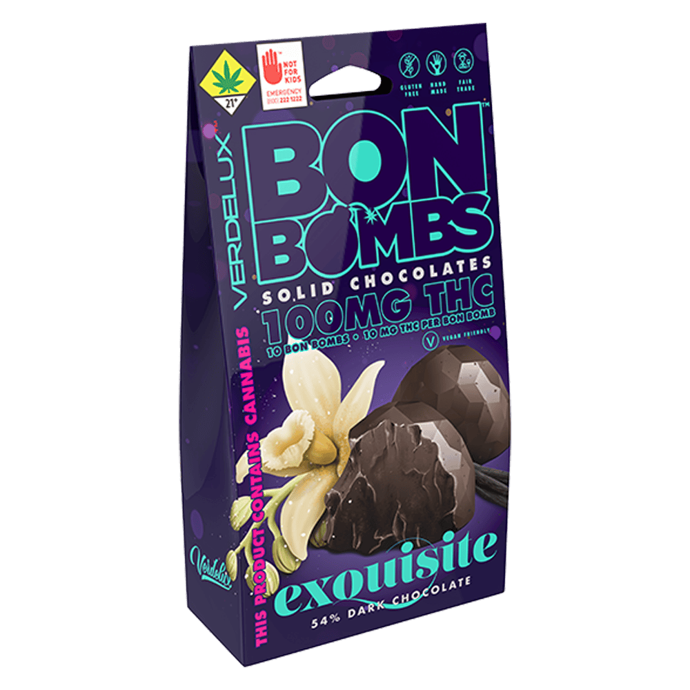 Chocolate BON BOMBS (DOHC) Edibles - 100mg THC | Chocolates | 10pk | 10mg/e