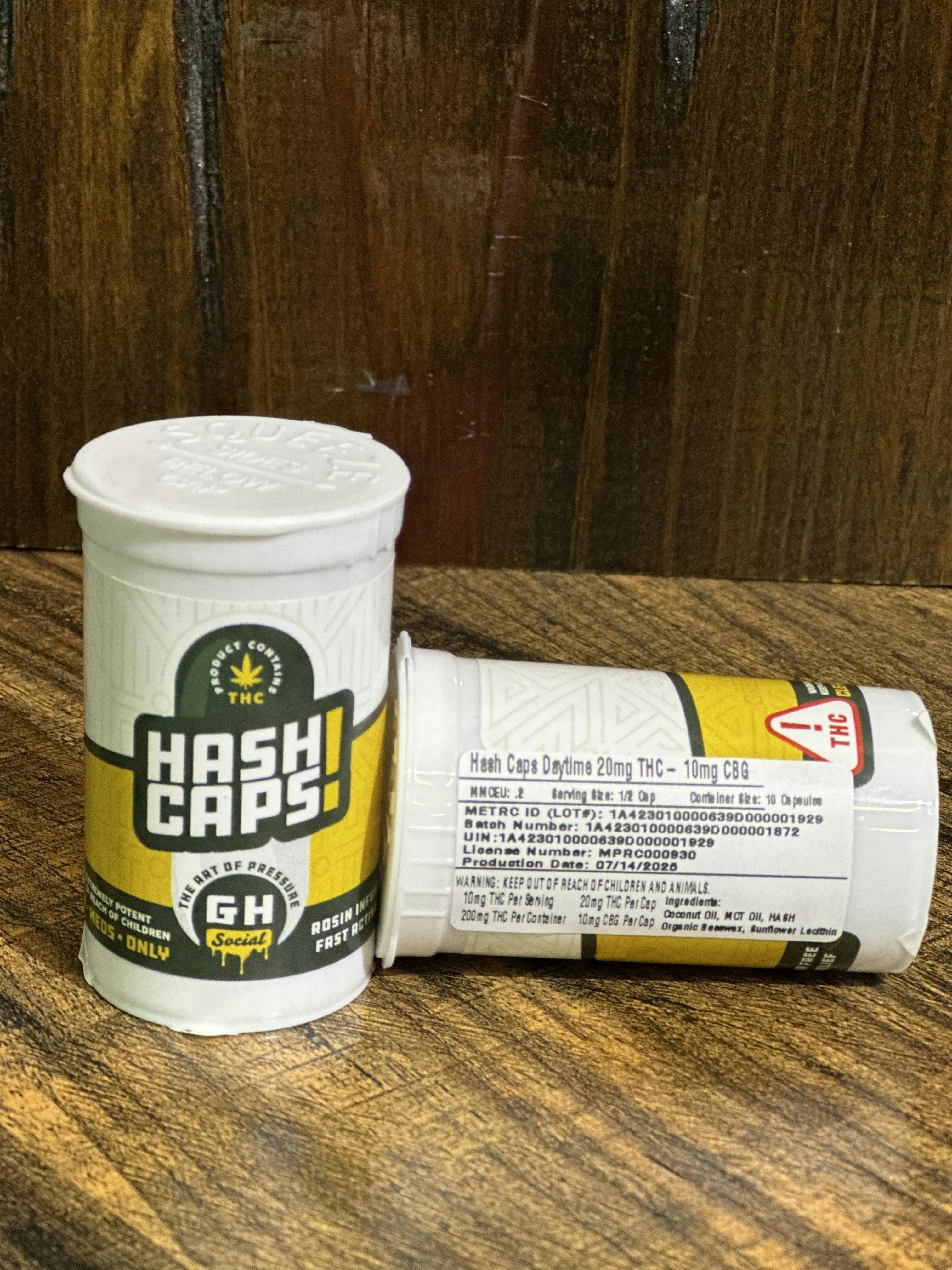 Daytime Hash Caps · 200mg · Green House Social · Capsules · 10pk