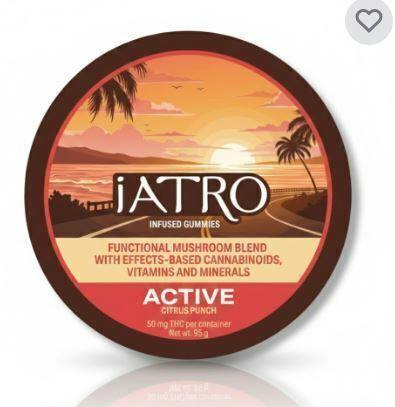 Iatro Citrus Punch Active Mushroom Gummies 50mg | Gummies | 10pk | 5mg/ea