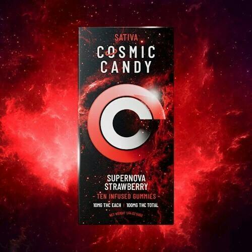 Supernova Strawberry Sativa Flying Saucers (DOH) | Gummies | 10pk | 10mg/ea