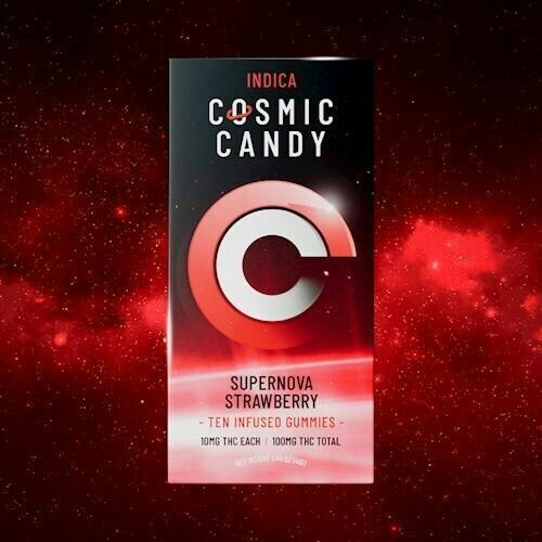 Supernova Strawberry Indica Flying Saucers (DOH) | Gummies | 10pk | 10mg/ea