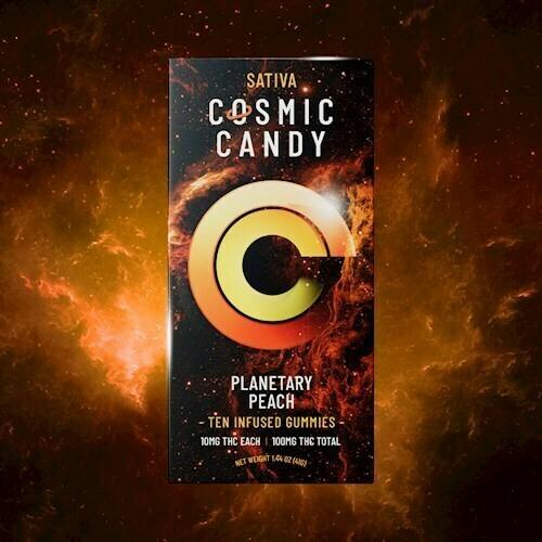 Planetary Peach Sativa Flying Saucers (DOH) | Gummies | 10pk | 10mg/ea