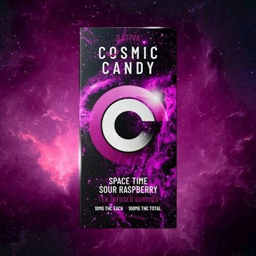 Space Time Sour Raspberry Flying Saucers | Gummies | 10pk | 10mg/ea