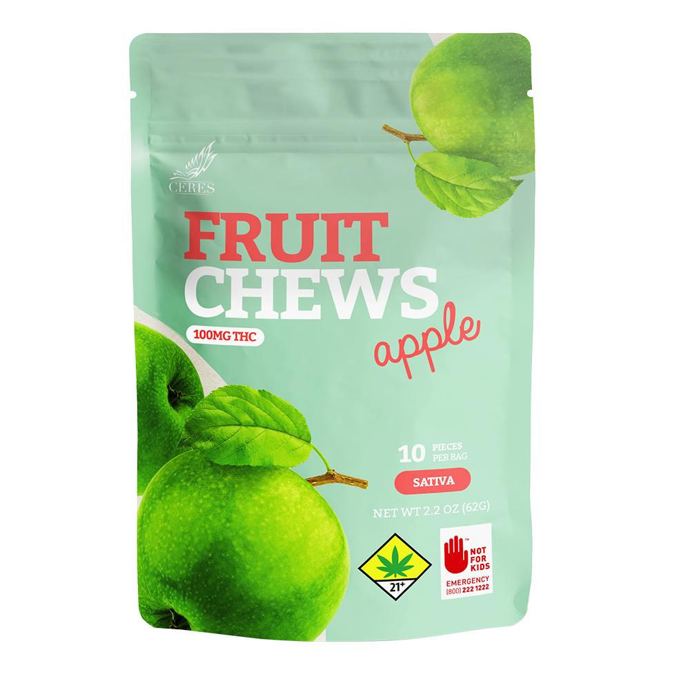 Sour Apple Fruit Chews | Gummies | 10pk | 10mg/ea