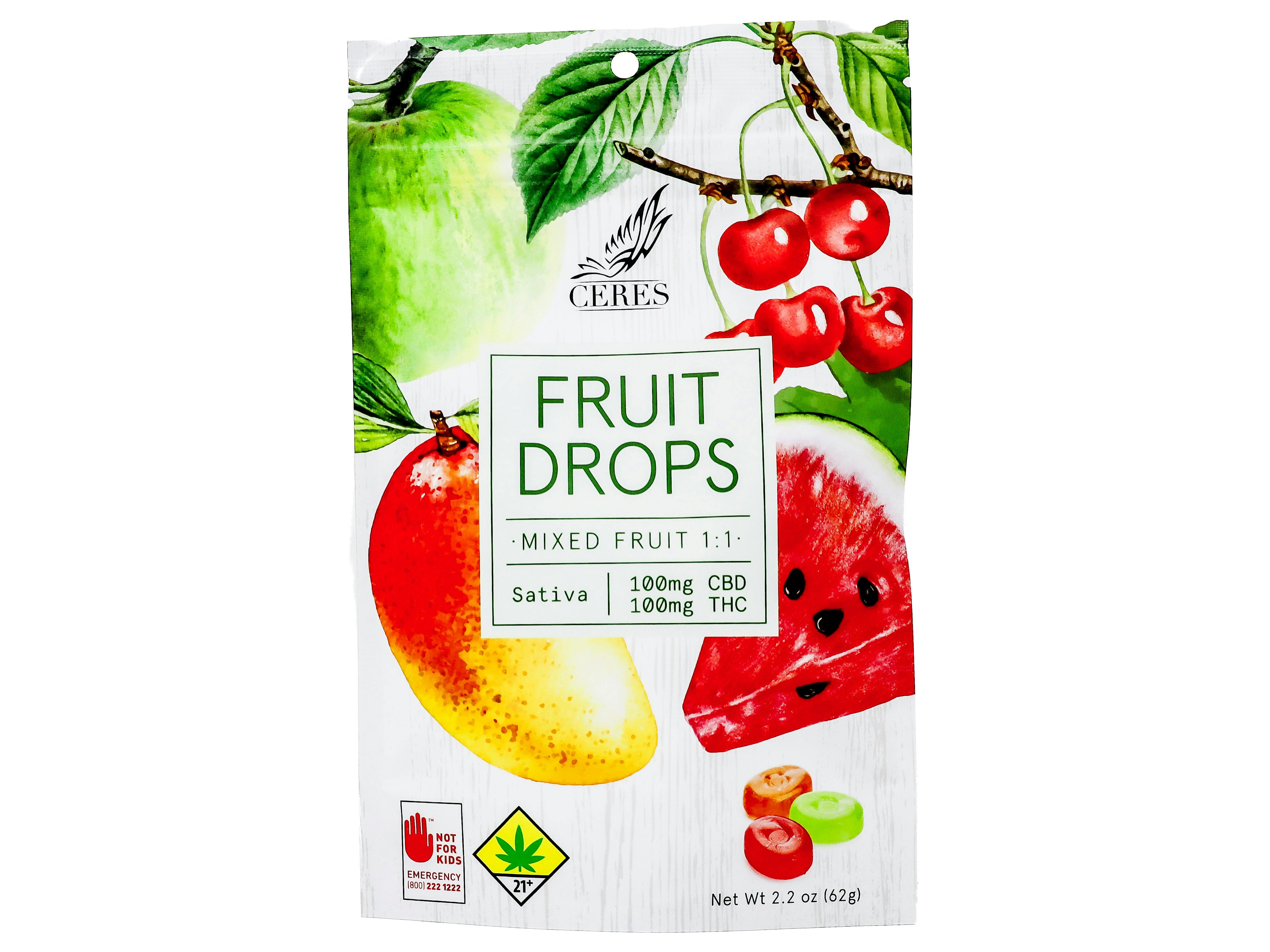 CER Assorted Fruit Drops Sativa 1:1 200mg 9223073368 SW_ED154|R19 | Gummies