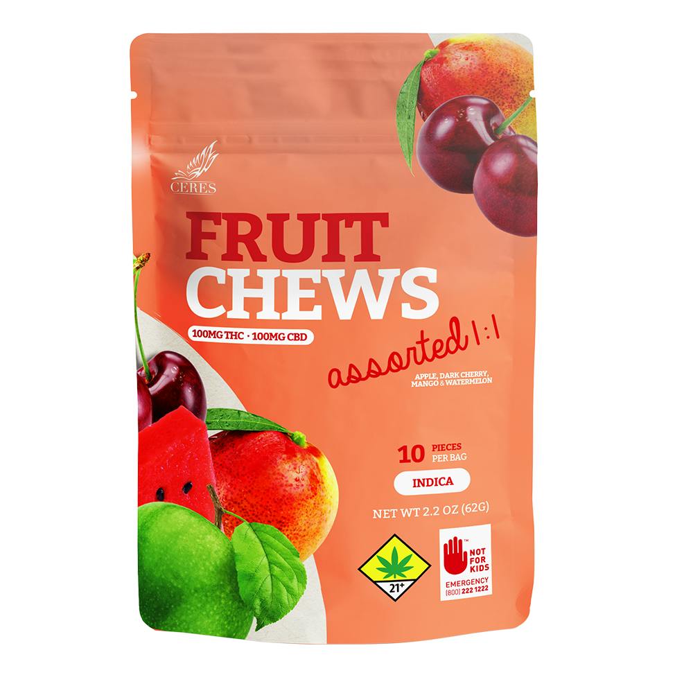 1:1 Assorted - Indica [] (100mg CBD/100mg THC) | Gummies | 10pk | 10mg/ea