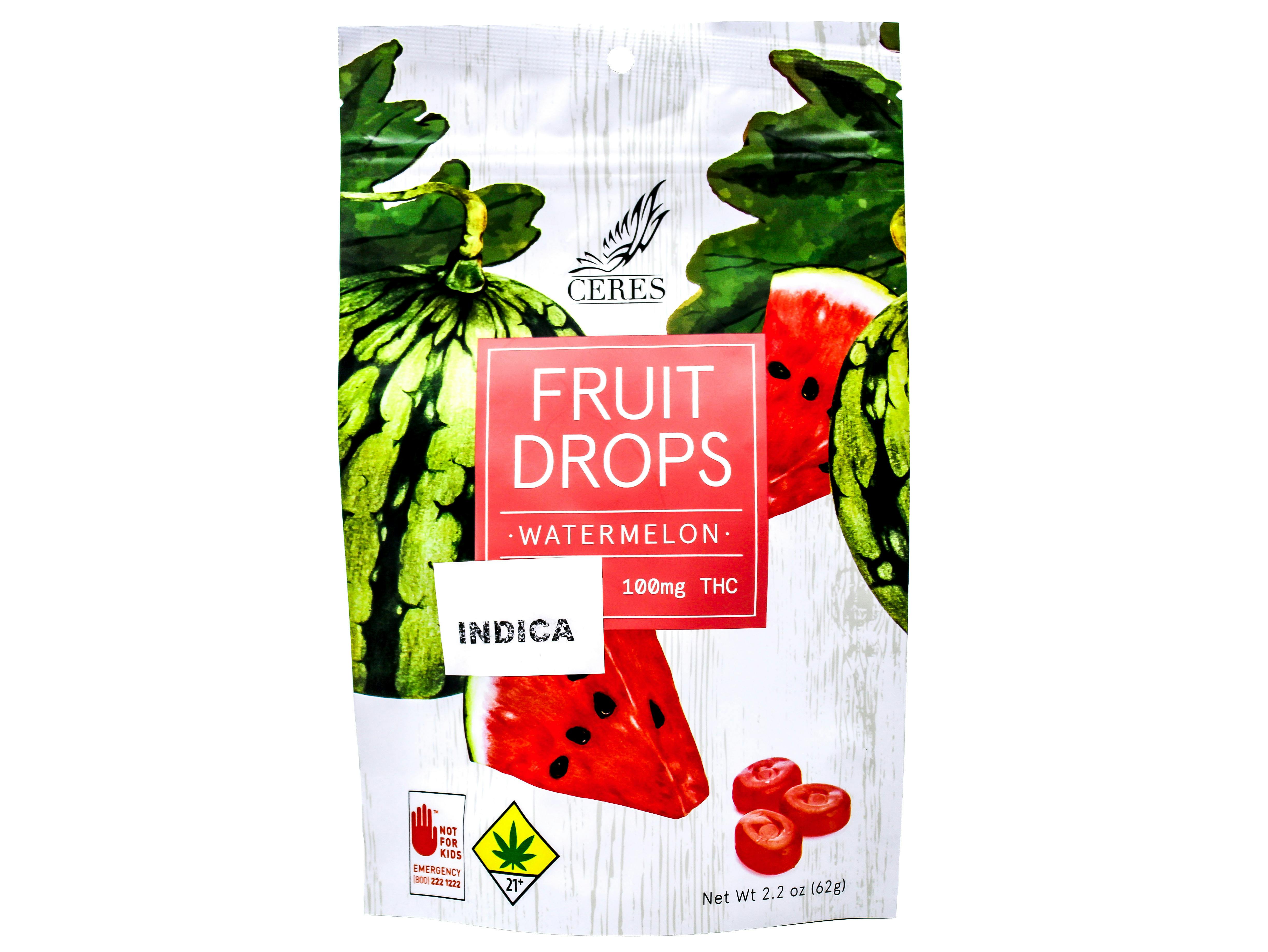Watermelon Fruit Drops | Gummies | 10pk | 10mg/ea