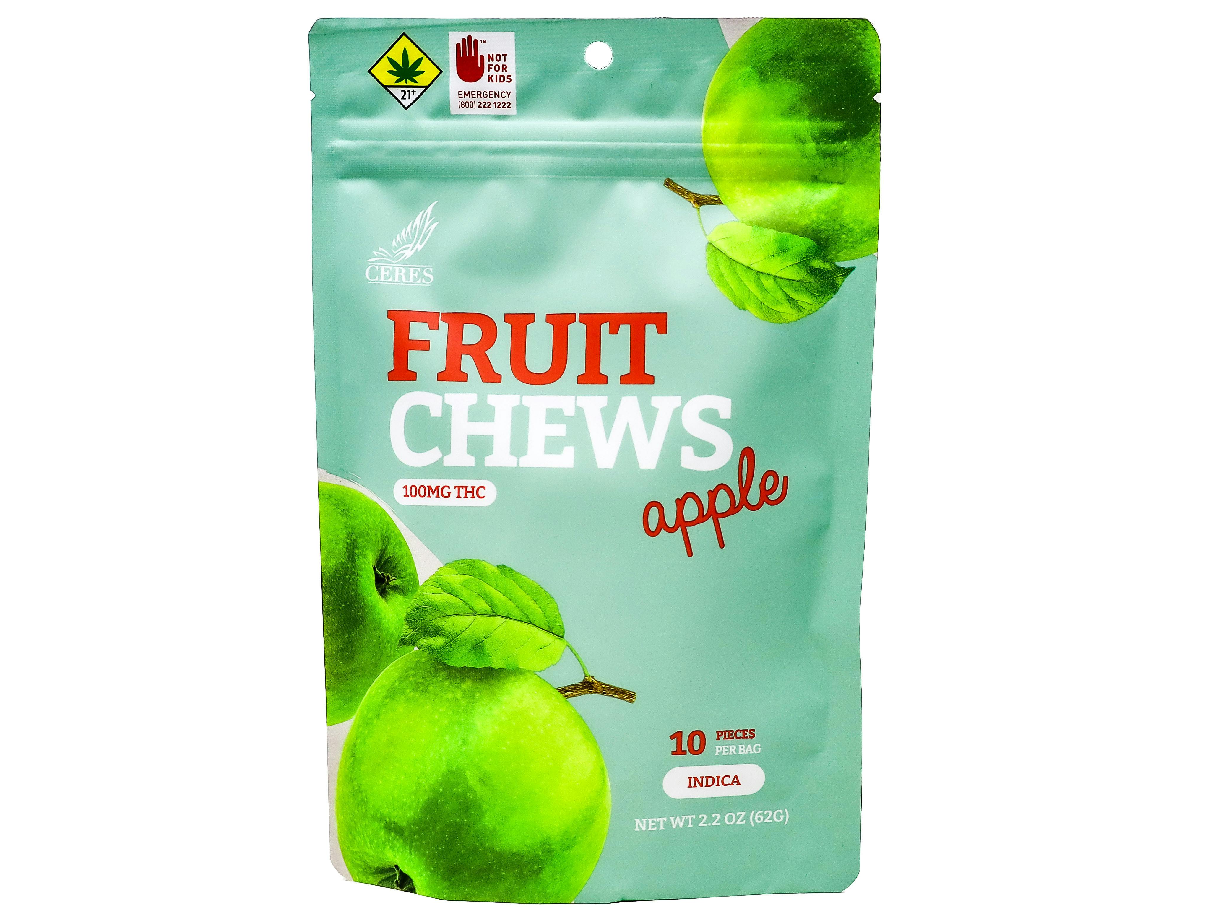 Green Apple Fruit Chews | Gummies | 10pk | 10mg/ea