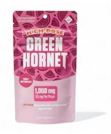 Green Hornet | Watermelon Gummies | 1000mg | 20ct | 50mg/ea by Green Hornet