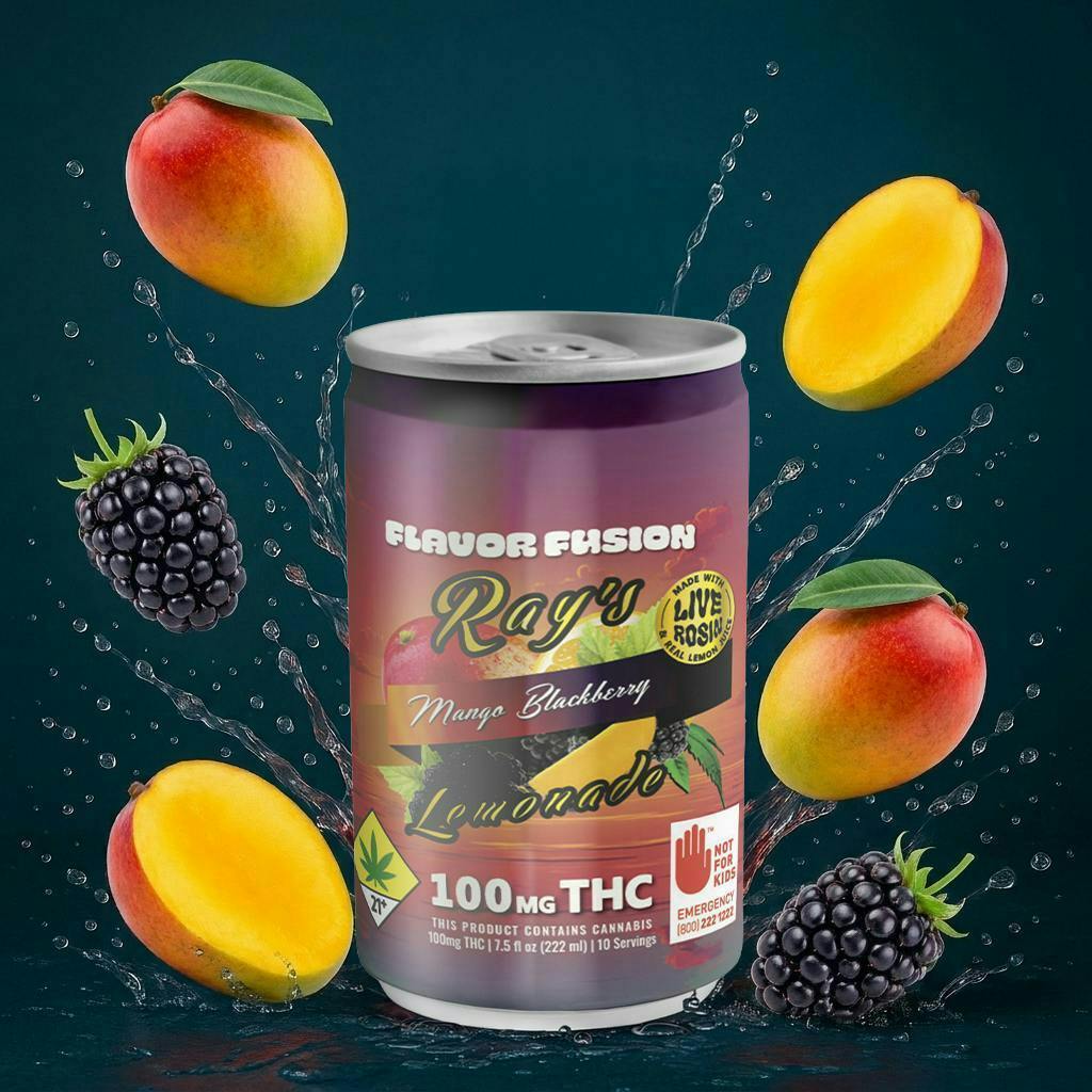 Ray's Lemonade | Mango Blackberry | Carbonated | 100mg | 7.5 fl oz